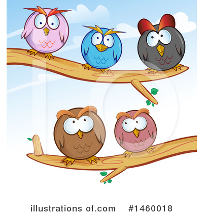 Royalty-Free (RF) Owl Clipart Illustration by Domenico Condello - Stock Sample #1460018