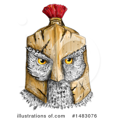 Royalty-Free (RF) Owl Clipart Illustration by patrimonio - Stock Sample #1483076