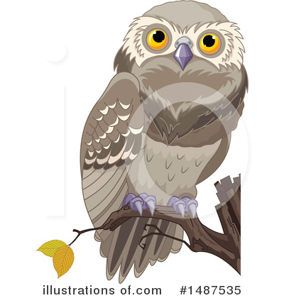 Royalty-Free (RF) Owl Clipart Illustration by Pushkin - Stock Sample #1487535