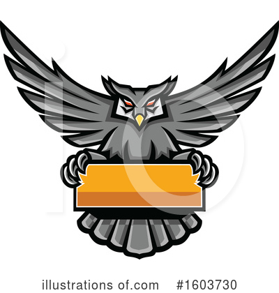 Royalty-Free (RF) Owl Clipart Illustration by patrimonio - Stock Sample #1603730