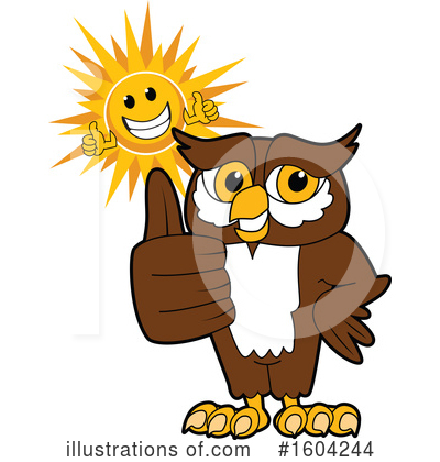 Royalty-Free (RF) Owl Clipart Illustration by Mascot Junction - Stock Sample #1604244