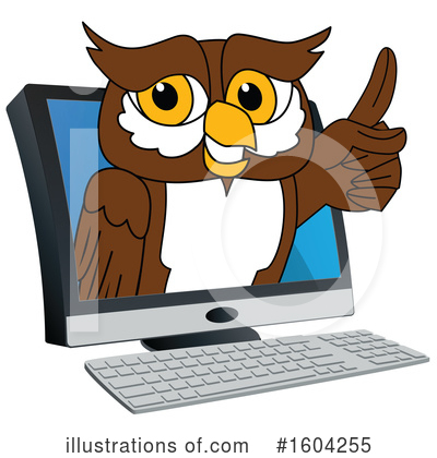 Owl Clipart #1604255 by Mascot Junction