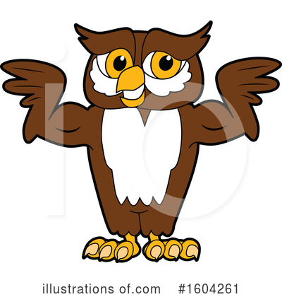 Owl Clipart #1604261 by Mascot Junction