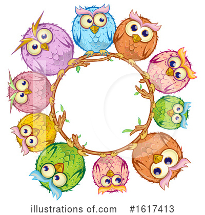 Royalty-Free (RF) Owl Clipart Illustration by Domenico Condello - Stock Sample #1617413
