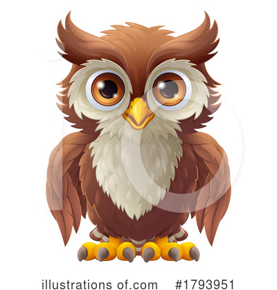Royalty-Free (RF) Owl Clipart Illustration by AtStockIllustration - Stock Sample #1793951