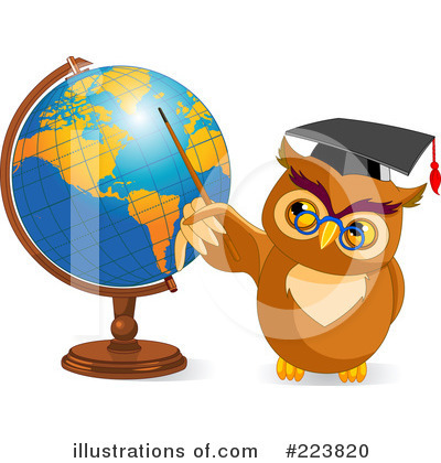 Royalty-Free (RF) Owl Clipart Illustration by Pushkin - Stock Sample #223820