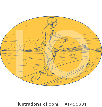 Royalty-Free (RF) Paddle Boarding Clipart Illustration by patrimonio - Stock Sample #1455601