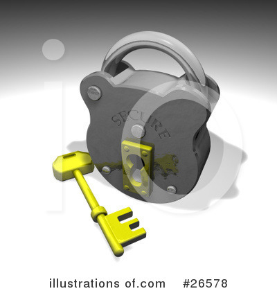 Lock And Key Clipart #26578 by AtStockIllustration