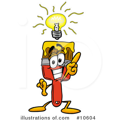 Royalty-Free (RF) Paint Brush Clipart Illustration by Mascot Junction - Stock Sample #10604