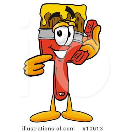 Royalty-Free (RF) Paint Brush Clipart Illustration by Mascot Junction - Stock Sample #10613