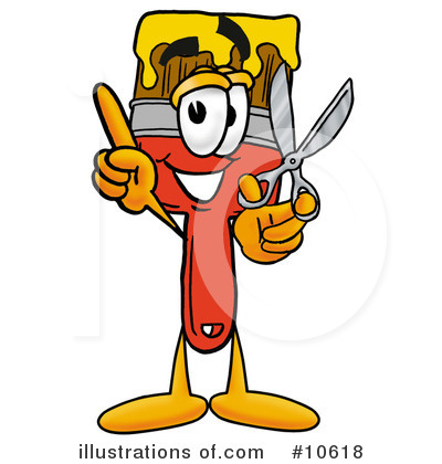 Royalty-Free (RF) Paint Brush Clipart Illustration by Mascot Junction - Stock Sample #10618