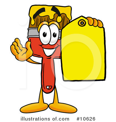Royalty-Free (RF) Paint Brush Clipart Illustration by Mascot Junction - Stock Sample #10626