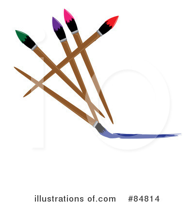Royalty-Free (RF) Paintbrush Clipart Illustration by Pams Clipart - Stock Sample #84814