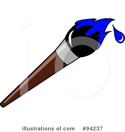 Royalty-Free (RF) Paintbrush Clipart Illustration by Pams Clipart - Stock Sample #94237