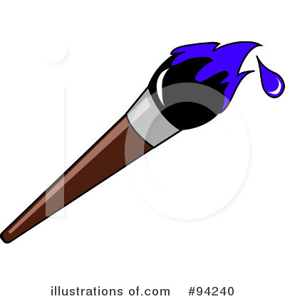 Royalty-Free (RF) Paintbrush Clipart Illustration by Pams Clipart - Stock Sample #94240