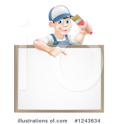 Royalty-Free (RF) Painter Clipart Illustration by AtStockIllustration - Stock Sample #1243634