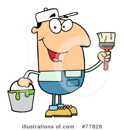 Royalty-Free (RF) Painter Clipart Illustration by Hit Toon - Stock Sample #77828