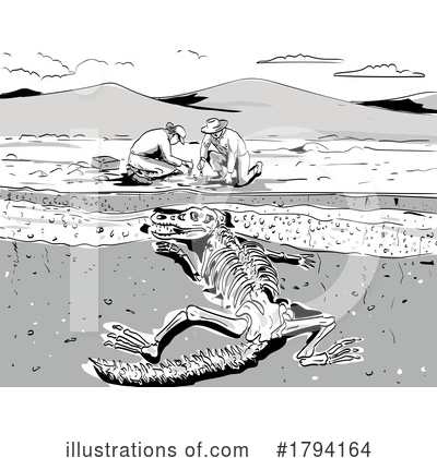 Royalty-Free (RF) Paleontology Clipart Illustration by patrimonio - Stock Sample #1794164