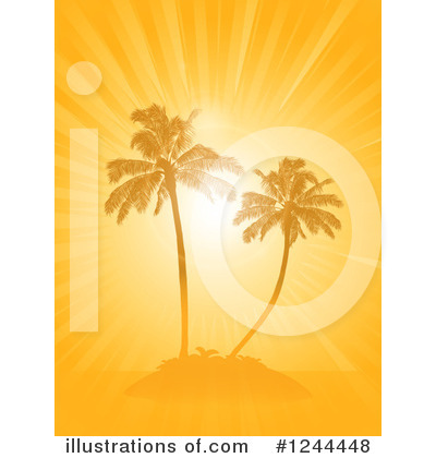 Royalty-Free (RF) Palm Tree Clipart Illustration by elaineitalia - Stock Sample #1244448