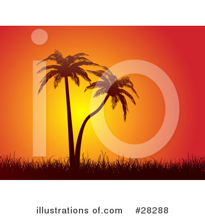 Royalty-Free (RF) Palm Tree Clipart Illustration by KJ Pargeter - Stock Sample #28288