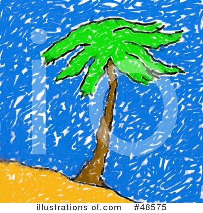 Royalty-Free (RF) Palm Tree Clipart Illustration by Prawny - Stock Sample #48575