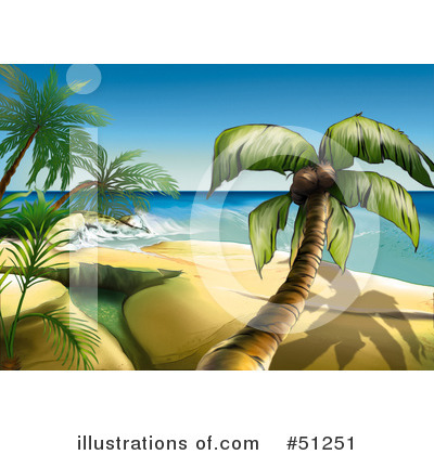 Royalty-Free (RF) Palm Tree Clipart Illustration by dero - Stock Sample #51251