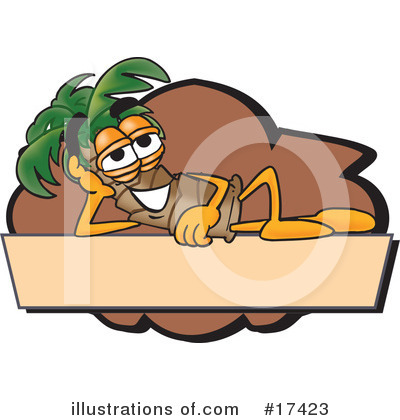 Palm Tree Mascot Clipart #17423 by Mascot Junction