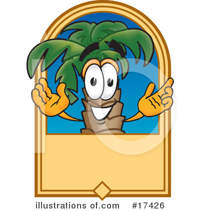 Palm Tree Mascot Clipart #17426 by Mascot Junction