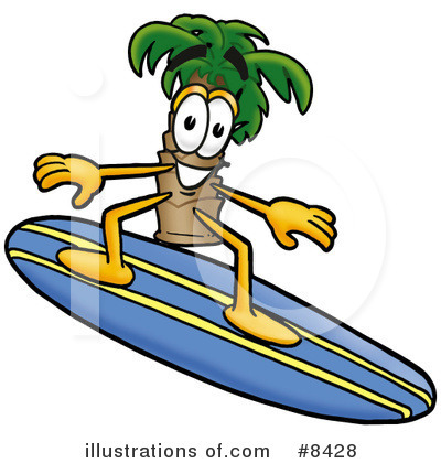 Royalty-Free (RF) Palm Tree Mascot Clipart Illustration by Mascot Junction - Stock Sample #8428