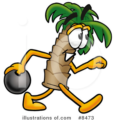 Palm Tree Mascot Clipart #8473 by Mascot Junction