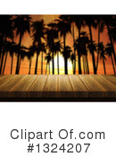 Palm Trees Clipart #1324207 by KJ Pargeter