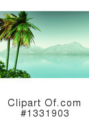 Palm Trees Clipart #1331903 by KJ Pargeter