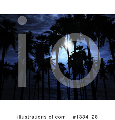Royalty-Free (RF) Palm Trees Clipart Illustration by KJ Pargeter - Stock Sample #1334128