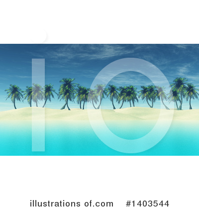 Palm Trees Clipart #1403544 by KJ Pargeter