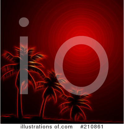 Royalty-Free (RF) Palm Trees Clipart Illustration by elaineitalia - Stock Sample #210861