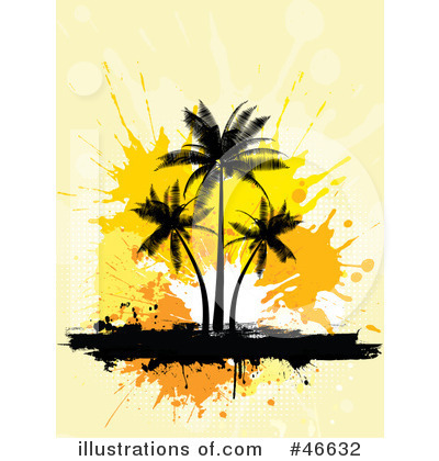 Royalty-Free (RF) Palm Trees Clipart Illustration by KJ Pargeter - Stock Sample #46632
