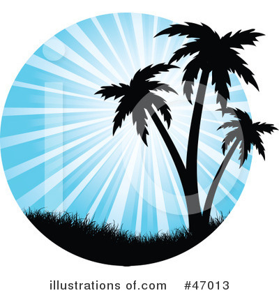 Royalty-Free (RF) Palm Trees Clipart Illustration by KJ Pargeter - Stock Sample #47013