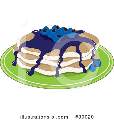 Royalty-Free (RF) Pancakes Clipart Illustration by Maria Bell - Stock Sample #39020