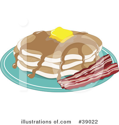 Royalty-Free (RF) Pancakes Clipart Illustration by Maria Bell - Stock Sample #39022