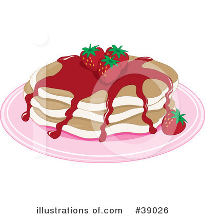 Royalty-Free (RF) Pancakes Clipart Illustration by Maria Bell - Stock Sample #39026