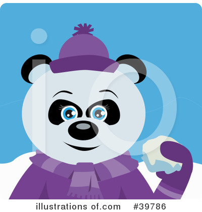 Royalty-Free (RF) Panda Bear Clipart Illustration by Dennis Holmes Designs - Stock Sample #39786