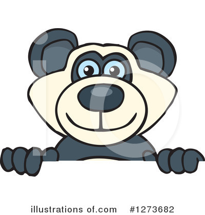 Royalty-Free (RF) Panda Clipart Illustration by Dennis Holmes Designs - Stock Sample #1273682