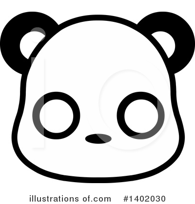 Royalty-Free (RF) Panda Clipart Illustration by Pushkin - Stock Sample #1402030