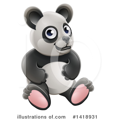 Panda Clipart #1418931 by AtStockIllustration