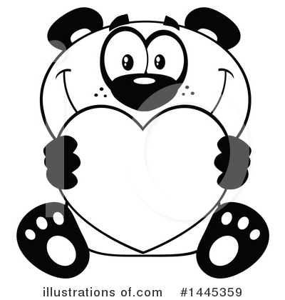 Royalty-Free (RF) Panda Clipart Illustration by Hit Toon - Stock Sample #1445359