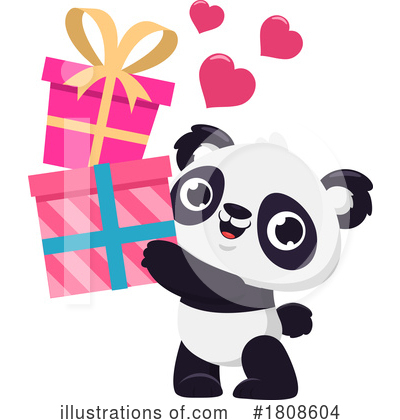 Royalty-Free (RF) Panda Clipart Illustration by Hit Toon - Stock Sample #1808604
