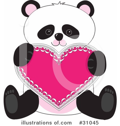 Royalty-Free (RF) Panda Clipart Illustration by Maria Bell - Stock Sample #31045