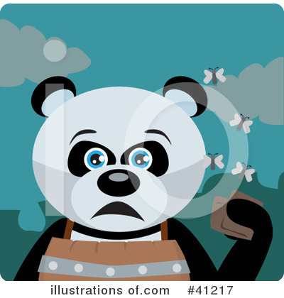 Royalty-Free (RF) Panda Clipart Illustration by Dennis Holmes Designs - Stock Sample #41217