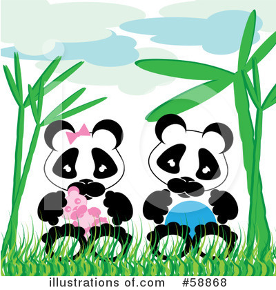 Royalty-Free (RF) Panda Clipart Illustration by kaycee - Stock Sample #58868