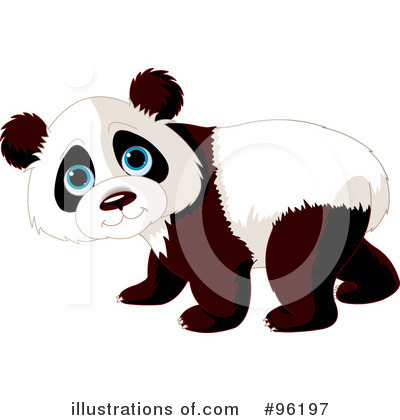 Royalty-Free (RF) Panda Clipart Illustration by Pushkin - Stock Sample #96197